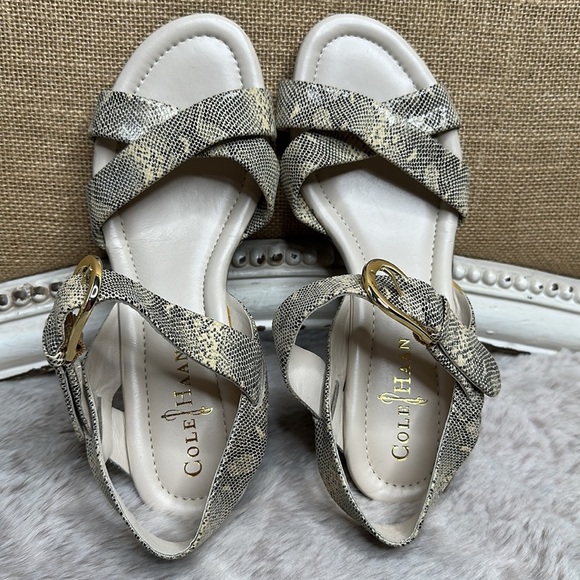 Cole Haan | NikeAir Tali | Wedge Snake Print Sandals - Picture 5 of 14